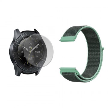 KIT Correa tipo velcro tela suave y Vidrio templado Reloj Smartwatch Samsung Galaxy Watch 42mm OPTIMUS TECHNOLOGY™ - 17