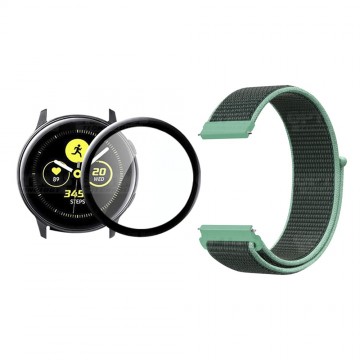 KIT Correa tipo velcro y Vidrio templado cerámico para Reloj Smartwatch Samsung Galaxy Active 44mm OPTIMUS TECHNOLOGY™ - 17