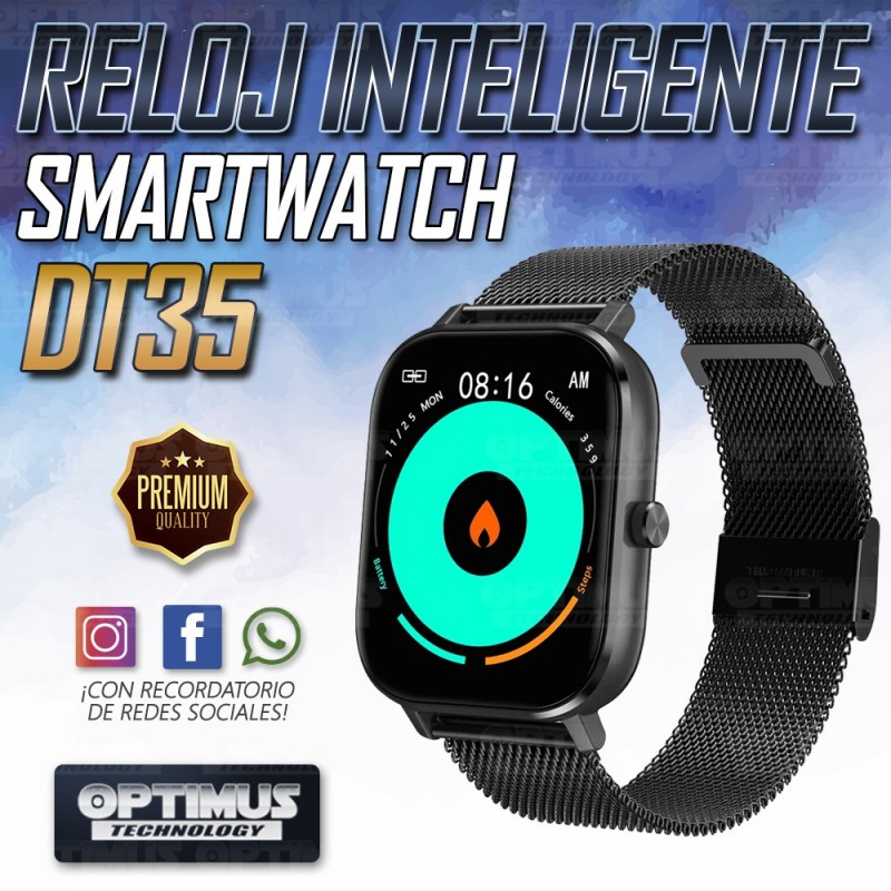 Smartwatch Reloj Inteligente DT35 Llamada Bluetooth Compatible Android IOS | OPTIMUS TECHNOLOGY™ | SW-DT35 |