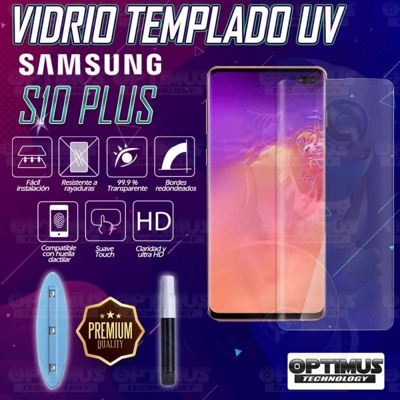 Kit Para Celular Samsung S10 Plus Vidrio Templado De Cámara + Vidrio UV Liquido de Pantalla OPTIMUS TECHNOLOGY™ - 4