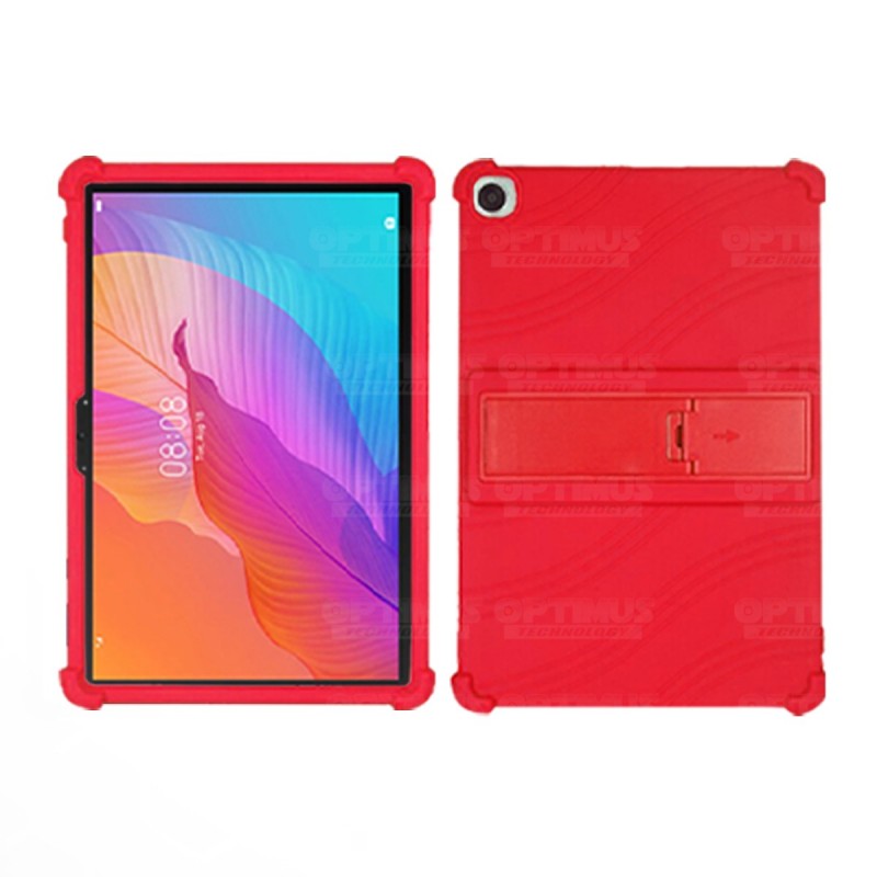 Kit Vidrio templado y Estuche Protector de goma antigolpes con soporte Tablet Huawei matepad T10S OPTIMUS TECHNOLOGY™ - 11