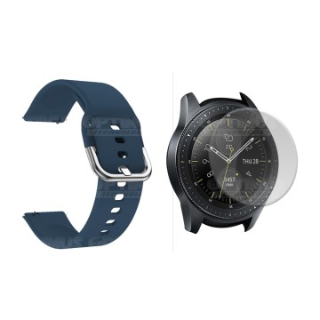 Kit Correa Pulso Y Vidrio Screen Protector Para Reloj Samsung Galaxy Watch 42mm | OPTIMUS TECHNOLOGY™ | CRR-VTP-SS-GW42 |