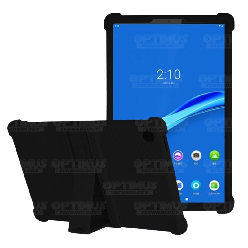 Kit Vidrio templado y Estuche Protector de goma antigolpes con soporte Tablet Lenovo m10 plus tb-x606f OPTIMUS TECHNOLOGY™ - 14