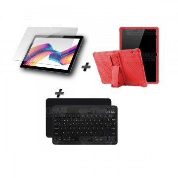 Kit Vidrio templado + Estuche Protector Goma + Teclado y Mouse Ratón Bluetooth para Tablet Huawei T5-10 OPTIMUS TECHNOLOGY™ - 8