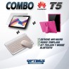 Kit Vidrio templado + Estuche Protector Goma + Teclado y Mouse Ratón Bluetooth para Tablet Huawei T5-10 OPTIMUS TECHNOLOGY™ - 12