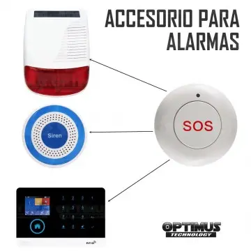 Seguridad - Boton SOS emergencia inalámbrico para alarmas GSM de frecuencia 433 MHz | OPTIMUS TECHNOLOGY™ | BTALM |