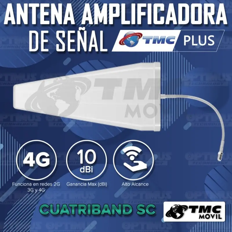 KIT Antena Amplificadora De Señal Zona Rural TMC Plus Cuatriband 65dB y Enrutador Modem ZTE MF253V OPTIMUS TECHNOLOGY™ - 6