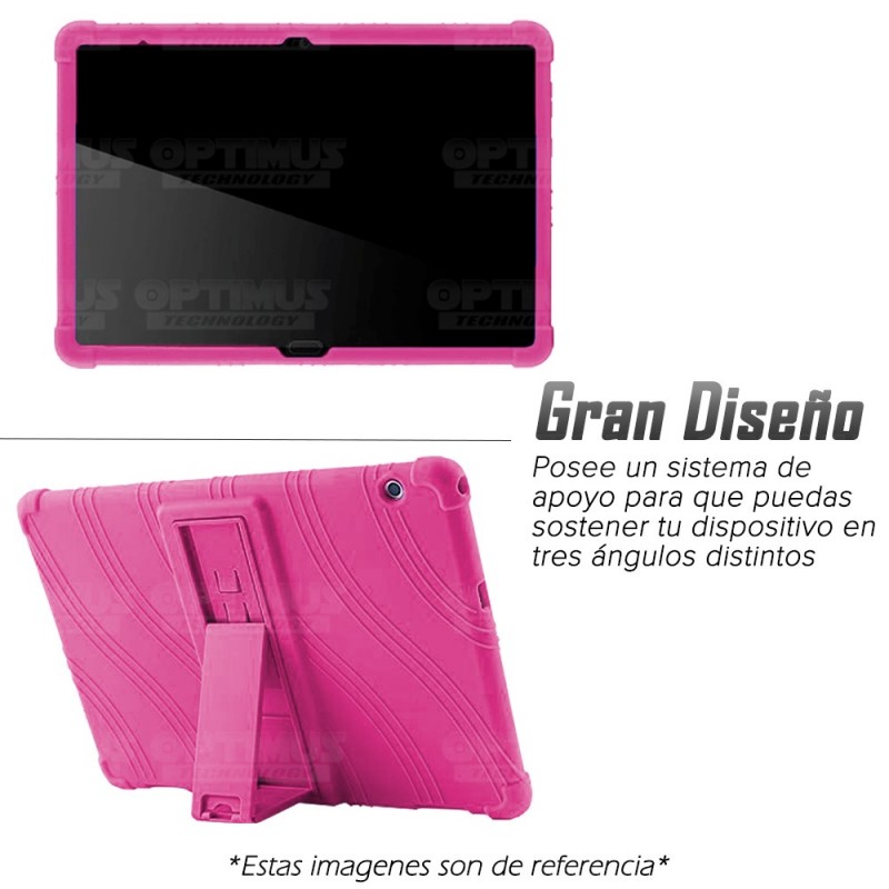 Kit Vidrio templado y Estuche Protector de goma antigolpes con soporte Tablet Huawei matepad T10S OPTIMUS TECHNOLOGY™ - 18