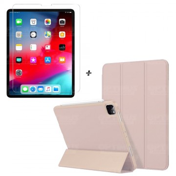 Kit Vidrio Cristal Templado Y Estuche Case Protector con portalápiz Tablet iPad Pro 12.9 2019 OPTIMUS TECHNOLOGY™ - 13