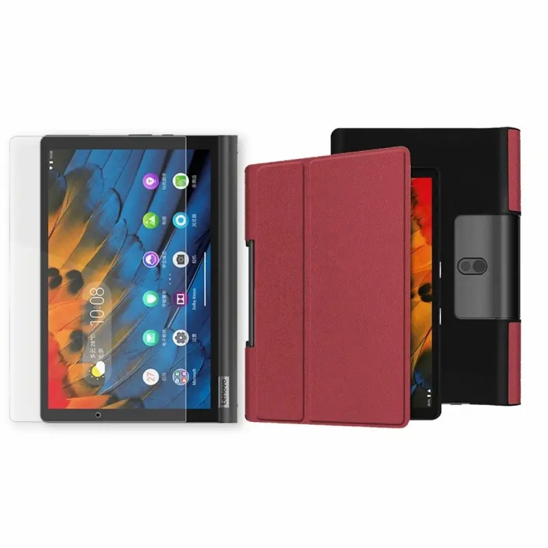 Kit Vidrio Templado y Estuche Case Acrílico y Sintético Lenovo Yoga Smart Tab Yt-x 705f OPTIMUS TECHNOLOGY™ - 4