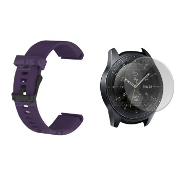 Kit Manilla Correa Y Vidrio Templado Protector Para Reloj Samsung Galaxy Watch 42mm | OPTIMUS TECHNOLOGY™ | CRR-VTP-HP-SS-GW42 |