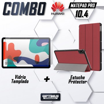 Kit Vidrio Cristal Templado Y Estuche Case Protector para Tablet Huawei matepad 10.4 OPTIMUS TECHNOLOGY™ - 8
