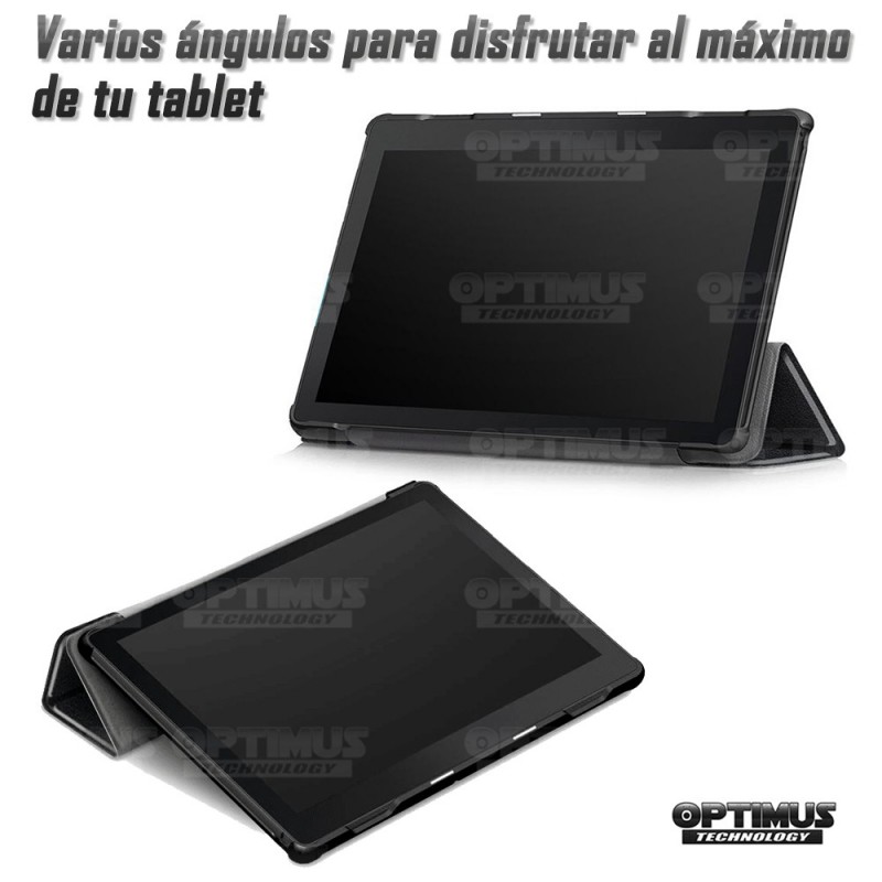 Kit Vidrio Cristal Templado Y Estuche Case Protector para Tablet Lenovo Tab E10 Tb-x104F OPTIMUS TECHNOLOGY™ - 12