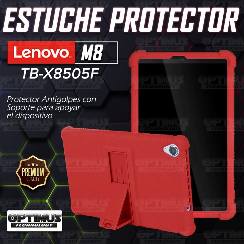 Estuche Case protector de goma Tablet Lenovo Tab M8 8505x / x8505f Anti golpes con soporte OPTIMUS TECHNOLOGY™ - 6