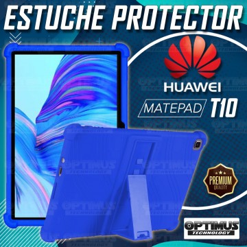 Kit Vidrio templado y Estuche Protector de goma antigolpes con soporte Tablet Huawei matepad T10 OPTIMUS TECHNOLOGY™ - 3