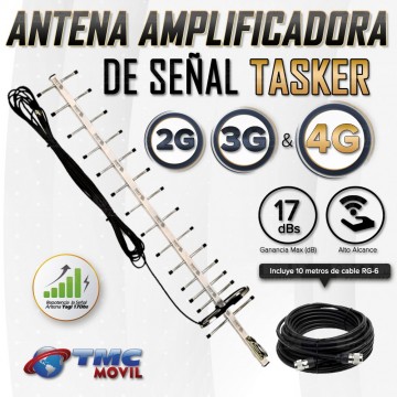 Antena Amplificadora de señal Yagi 17db | TMC MOVIL | ANT-YG17 |