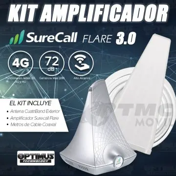 Kit Amplificador Antena repetidora de señal Surecall Flare 3.0 CO Fincas 4G LTE Entrega Inmediata SURECALL COLOMBIA - 3
