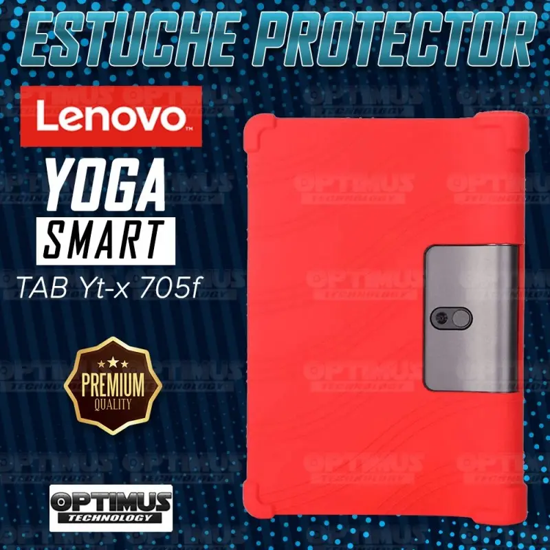 Kit Vidrio templado + Estuche Protector Goma + Teclado y Mouse Ratón Bluetooth para Tablet Lenovo Yoga Smart Tab Yt-x 705f OPTIM