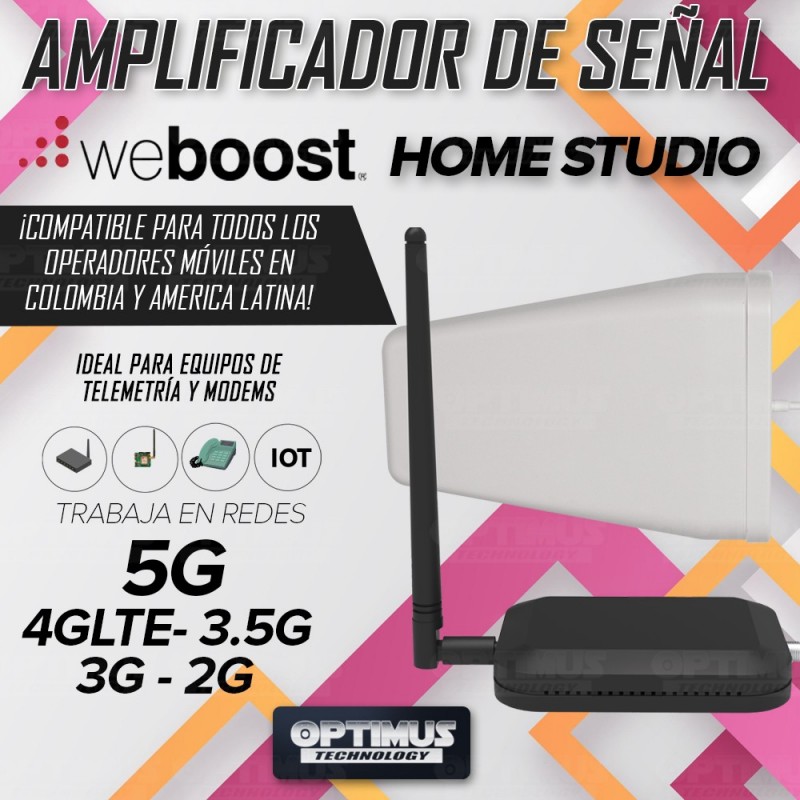 KIT Amplificador De Señal Celular Weboost Home Studio (530166) Repetidor Redes 4GLTE y 5G | WEBOOST COLOMBIA | 530166 |