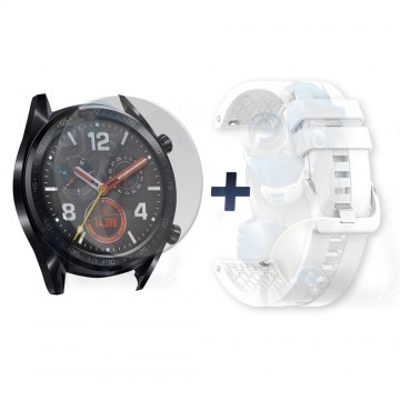 Vidrio Templado Y Correa Smartwatch Reloj Inteligente Huawei Gt 46mm | OPTIMUS TECHNOLOGY™ | CRR-VTP-HW-GT-46 |