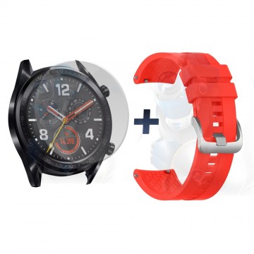 Vidrio Templado Y Correa Smartwatch Reloj Inteligente Huawei Gt 46mm | OPTIMUS TECHNOLOGY™ | CRR-VTP-HW-GT-46 |