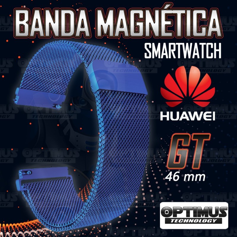 Correa Pulso Banda de Metal Magnética para reloj Smartwatch Huawei Gt 46mm | OPTIMUS TECHNOLOGY™ | CRR-MGN-GT-46 |