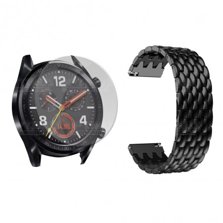 Vidrio Templado Y Correa De Metal Smartwatch Reloj Inteligente Huawei GT 46mm