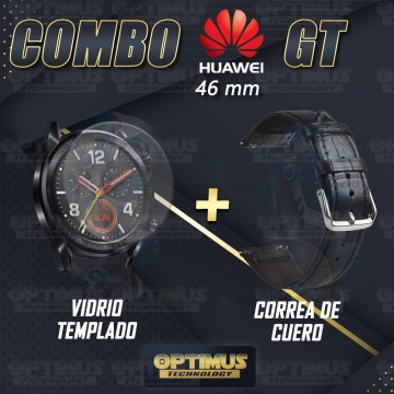 Pulso Correa De Cuero Y Cristal Smartwatch Huawei GT 46mm | OPTIMUS TECHNOLOGY™ | CRR-CRN-VTP-HW-GT-46 |
