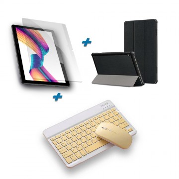 Kit Vidrio templado + Case Forro Protector + Teclado y Mouse Ratón Bluetooth para Tablet Huawei T3-10 OPTIMUS TECHNOLOGY™ - 28
