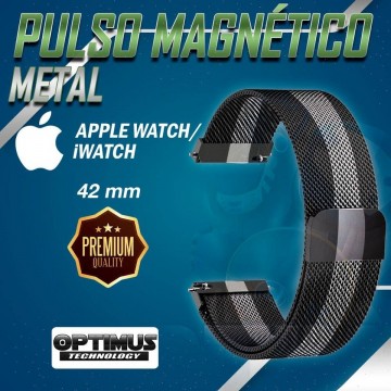 Correa Pulso Banda de Metal Magnética para reloj Smartwatch Apple Iwatch serie 1, 2, 3 (42mm) OPTIMUS TECHNOLOGY™ - 2