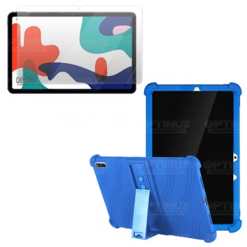 Kit Vidrio templado y Estuche Protector de goma antigolpes con soporte Tablet Huawei matepad 10.4 OPTIMUS TECHNOLOGY™ - 1
