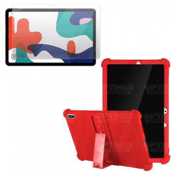 Kit Vidrio templado y Estuche Protector de goma antigolpes con soporte Tablet Huawei matepad 10.4 OPTIMUS TECHNOLOGY™ - 11