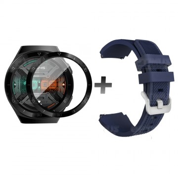 Vidrio Templado Nanoglass Y Pulso Correa Smartwatch Reloj Inteligente Huawei Gt2E | OPTIMUS TECHNOLOGY™ | CRRV2-VTP-HW-GT2E |