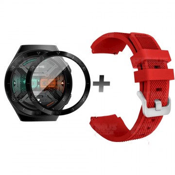 Vidrio Templado Nanoglass Y Pulso Correa Smartwatch Reloj Inteligente Huawei Gt2E | OPTIMUS TECHNOLOGY™ | CRRV2-VTP-HW-GT2E |