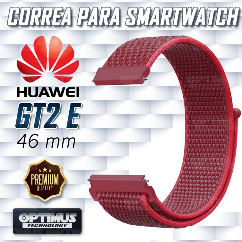 KIT Correa tipo velcro y Vidrio templado cerámico para Reloj Smartwatch Huawei GT 2E 46mm OPTIMUS TECHNOLOGY™ - 35