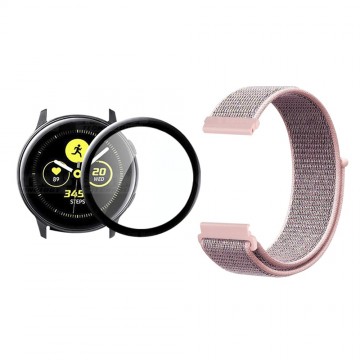 KIT Correa tipo velcro y Vidrio templado cerámico para Reloj Smartwatch Samsung Galaxy Active 40mm OPTIMUS TECHNOLOGY™ - 25