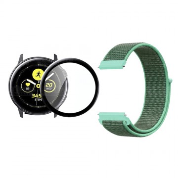 KIT Correa tipo velcro y Vidrio templado cerámico para Reloj Smartwatch Samsung Galaxy Active 40mm OPTIMUS TECHNOLOGY™ - 33