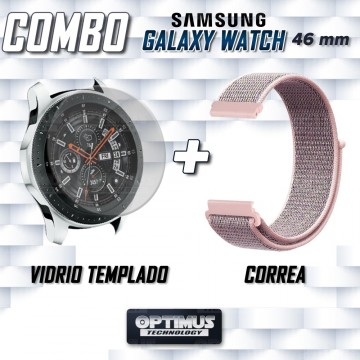 KIT Correa tipo velcro tela suave y Vidrio templado Reloj Smartwatch Samsung Galaxy Watch 46mm OPTIMUS TECHNOLOGY™ - 26