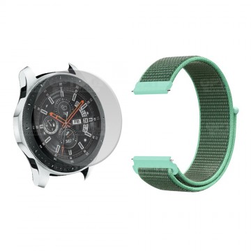 KIT Correa tipo velcro tela suave y Vidrio templado Reloj Smartwatch Samsung Galaxy Watch 46mm OPTIMUS TECHNOLOGY™ - 33