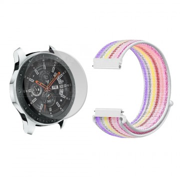 KIT Correa tipo velcro tela suave y Vidrio templado Reloj Smartwatch Samsung Galaxy Watch 46mm OPTIMUS TECHNOLOGY™ - 37