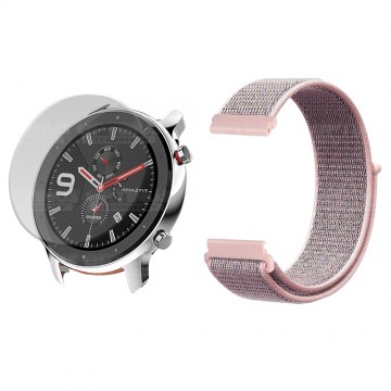 KIT Correa tipo velcro tela suave y Vidrio templado Reloj Smartwatch Xiaomi Amazfit Gtr OPTIMUS TECHNOLOGY™ - 29