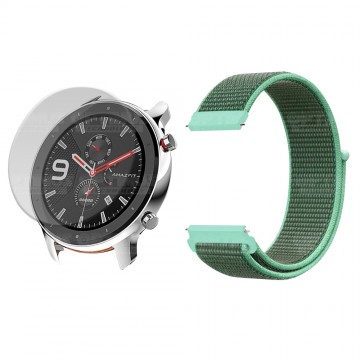 KIT Correa tipo velcro tela suave y Vidrio templado Reloj Smartwatch Xiaomi Amazfit Gtr OPTIMUS TECHNOLOGY™ - 37