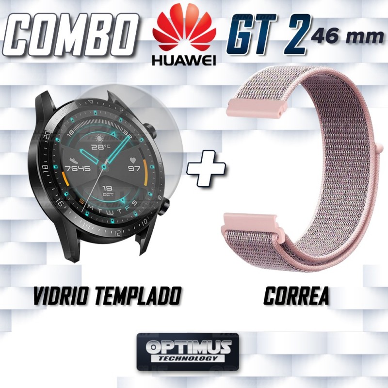 KIT Correa tipo velcro tela suave y Vidrio templado Reloj Smartwatch Huawei GT2 46mm OPTIMUS TECHNOLOGY™ - 30