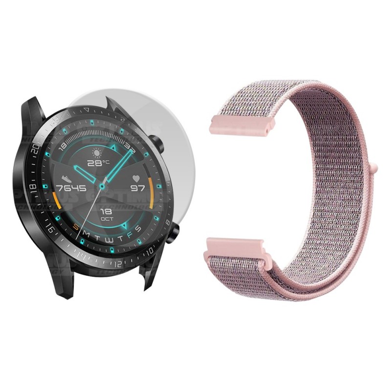 KIT Correa tipo velcro tela suave y Vidrio templado Reloj Smartwatch Huawei GT2 46mm OPTIMUS TECHNOLOGY™ - 29