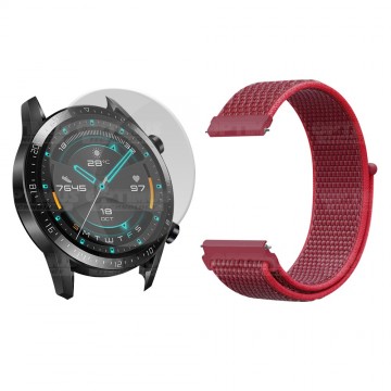 KIT Correa tipo velcro tela suave y Vidrio templado Reloj Smartwatch Huawei GT2 46mm OPTIMUS TECHNOLOGY™ - 33