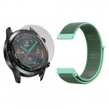 KIT Correa tipo velcro tela suave y Vidrio templado Reloj Smartwatch Huawei GT2 46mm OPTIMUS TECHNOLOGY™ - 37