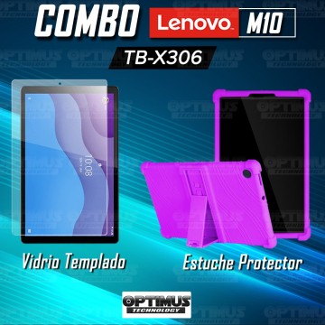 Kit Vidrio templado y Estuche Protector de goma antigolpes con soporte Tablet Lenovo M10 HD TB-X306 OPTIMUS TECHNOLOGY™ - 22