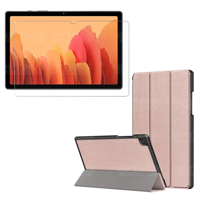 Kit Vidrio Cristal Templado Y Estuche Case Protector para Tablet Samsung Galaxy Tab A7 10.4 2020 T500 - T505 OPTIMUS TECHNOLOGY™