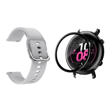 Kit Pulso Banda Y Vidrio Templado Cerámico Protector Para Reloj Huawei Gt2 42mm | OPTIMUS TECHNOLOGY™ | CRR-VTP-HW-GT2-42 |
