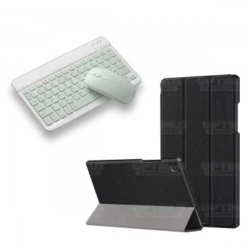 Kit Case Forro Protector + Teclado y Mouse Ratón Bluetooth para Tablet Samsung Galaxy Tab A8.0 2019 SM-T295 OPTIMUS TECHNOLOGY™ 